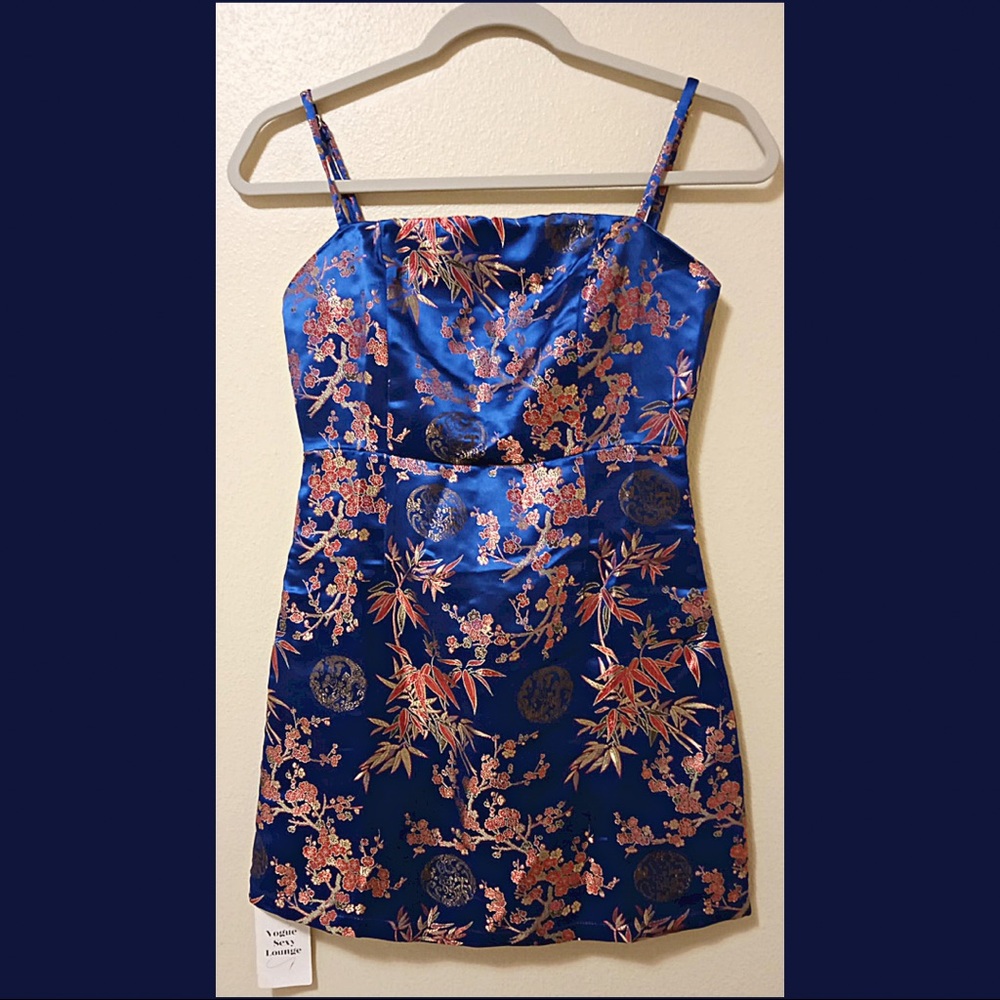 Dragon & Phoenix Print Cami Mini Dress SIZE SMALL, ROMWE